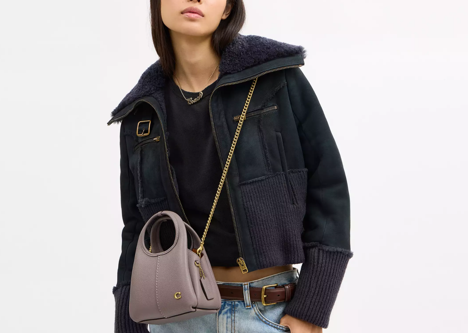 Coach Lana Shoulder Bag 19 Brass/Ash 5