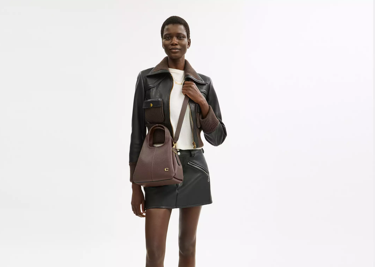 Coach Lana Shoulder Bag 23 Brass/Dark Stone 3