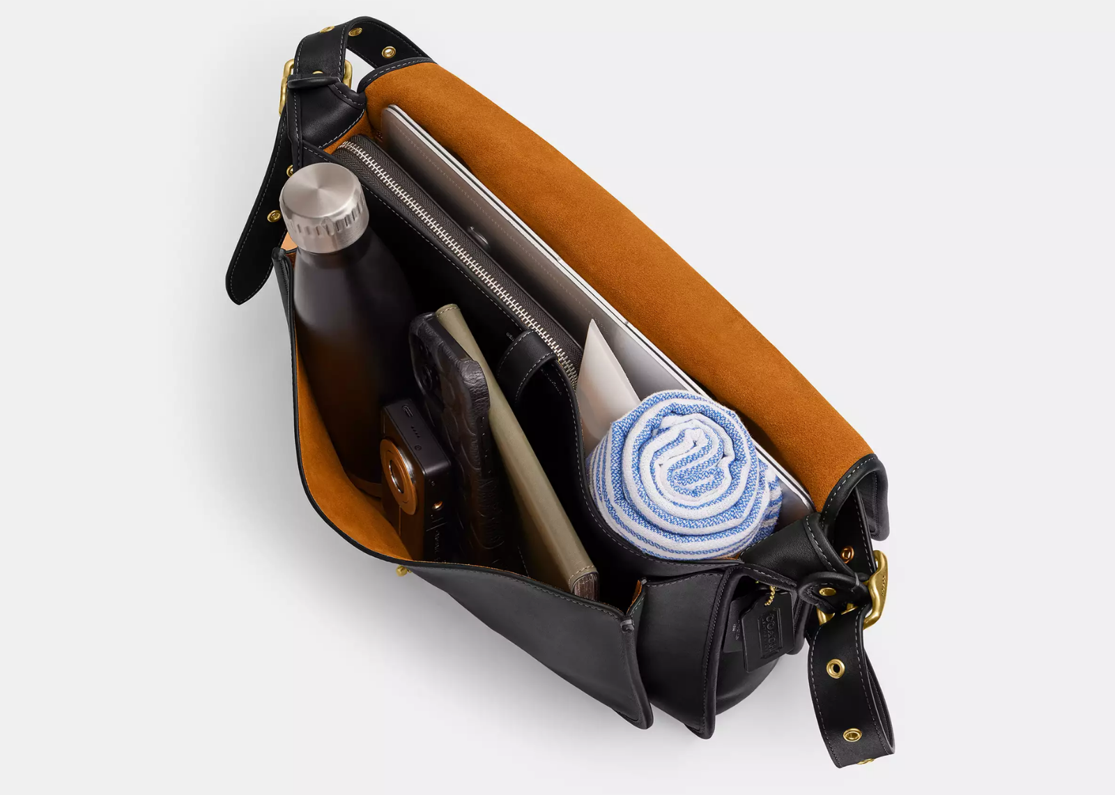 Coach Metropolitan Messenger Bag Brass/Black 3