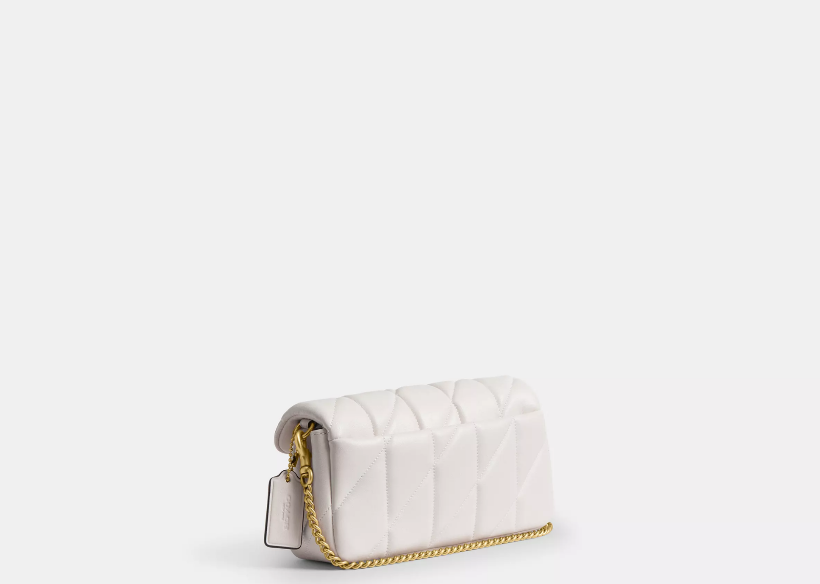 Coach Tabby Chain Crossbody Bag 19 With Quilting Brass/Ash 2