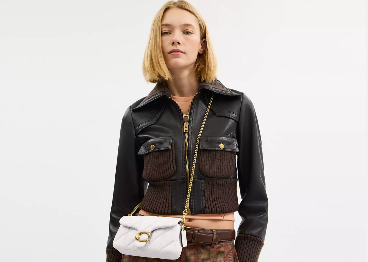 Coach Tabby Chain Crossbody Bag 19 With Quilting Brass/Ash 3