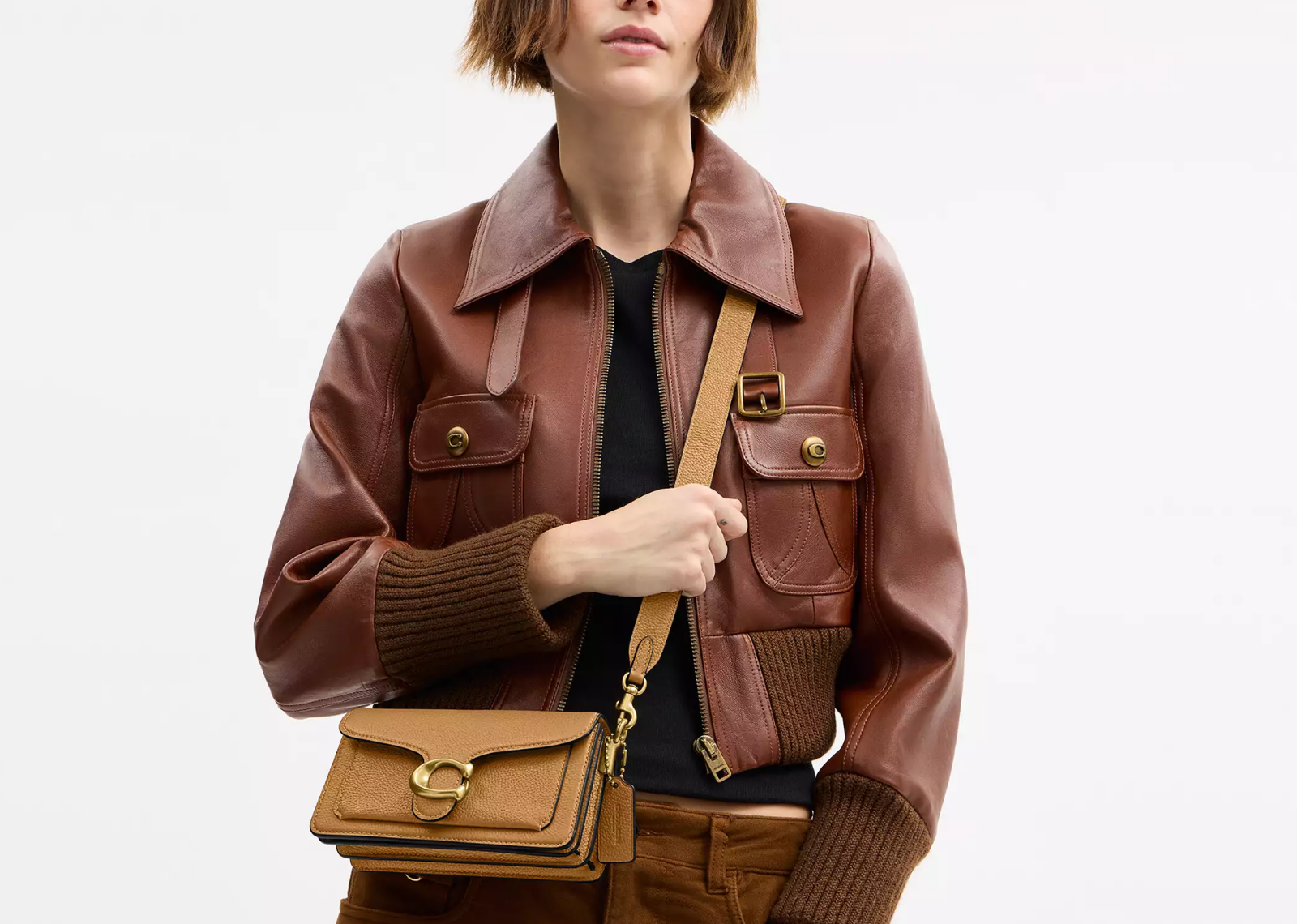 Coach Tabby Shoulder Bag 20 Brass/Biscuit 5