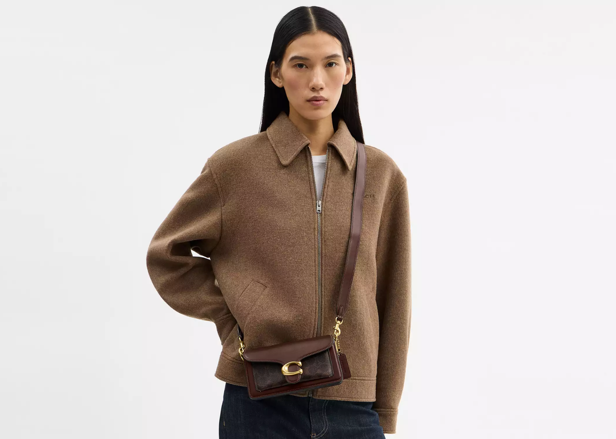 Coach Tabby Shoulder Bag 20 In Signature Canvas Brass/Maple 3