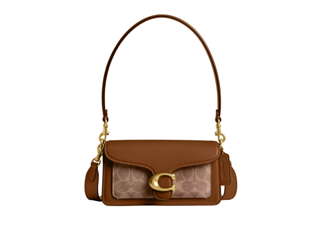 Coach Tabby Shoulder Bag 20 In Signature Canvas Brass/Tan Brown 4