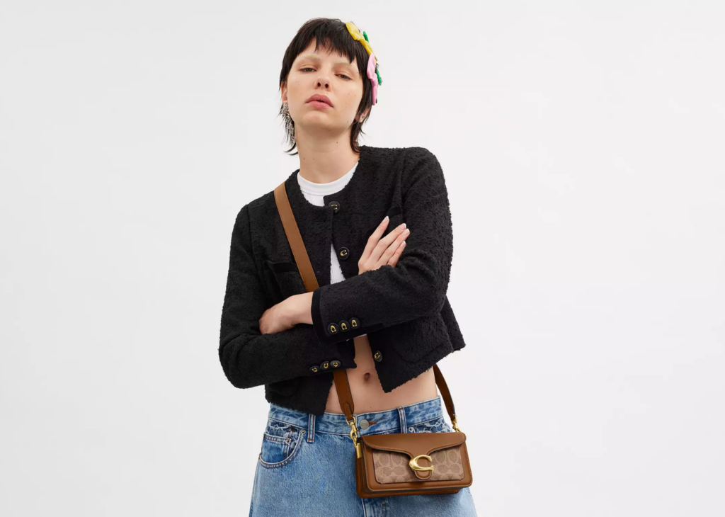 Coach Tabby Shoulder Bag 20 In Signature Canvas Brass/Tan Brown 6