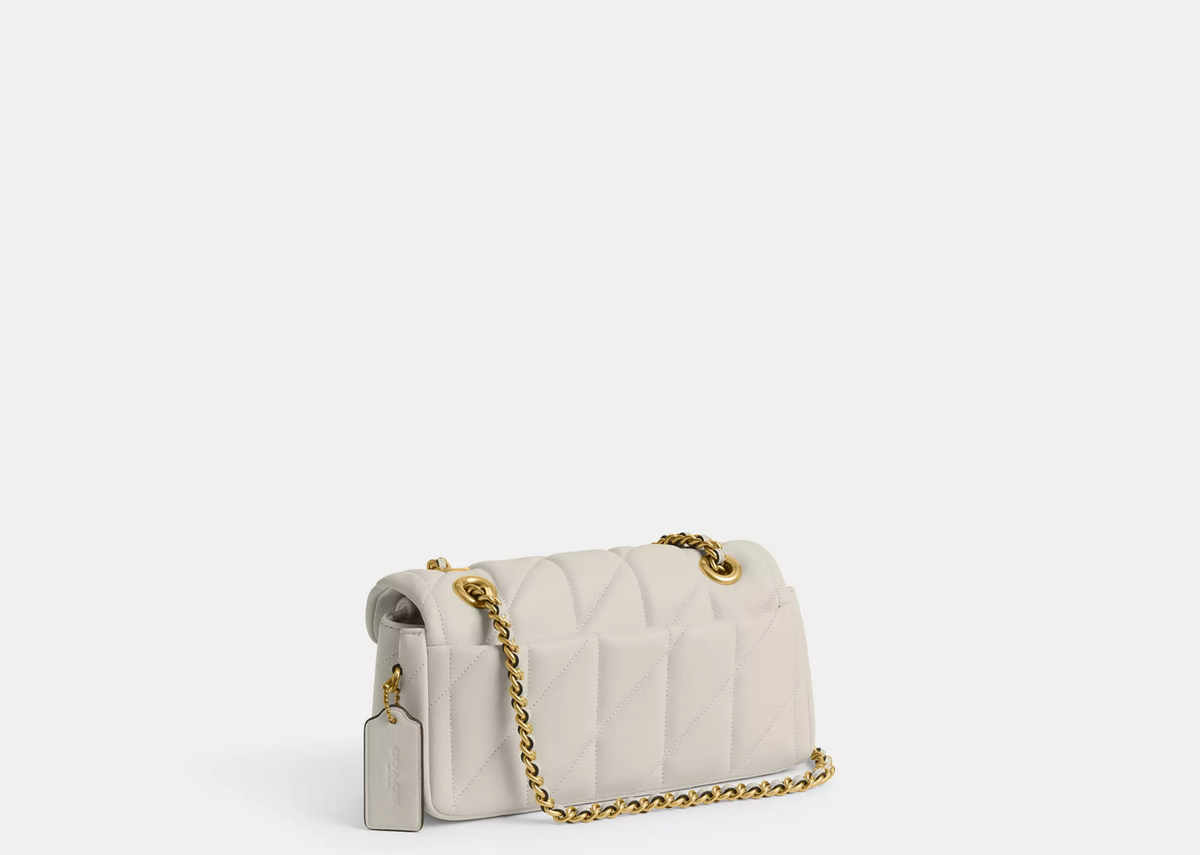 Coach Tabby Shoulder Bag 20 Pillow Quilting Brass/Chalk 2