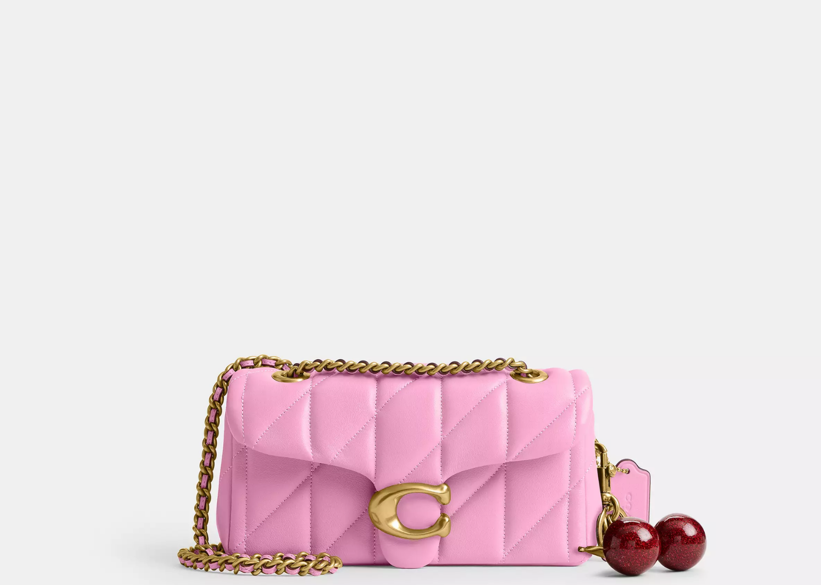 Coach Tabby Shoulder Bag 20 Pillow Quilting Brass/Flower Pink 4