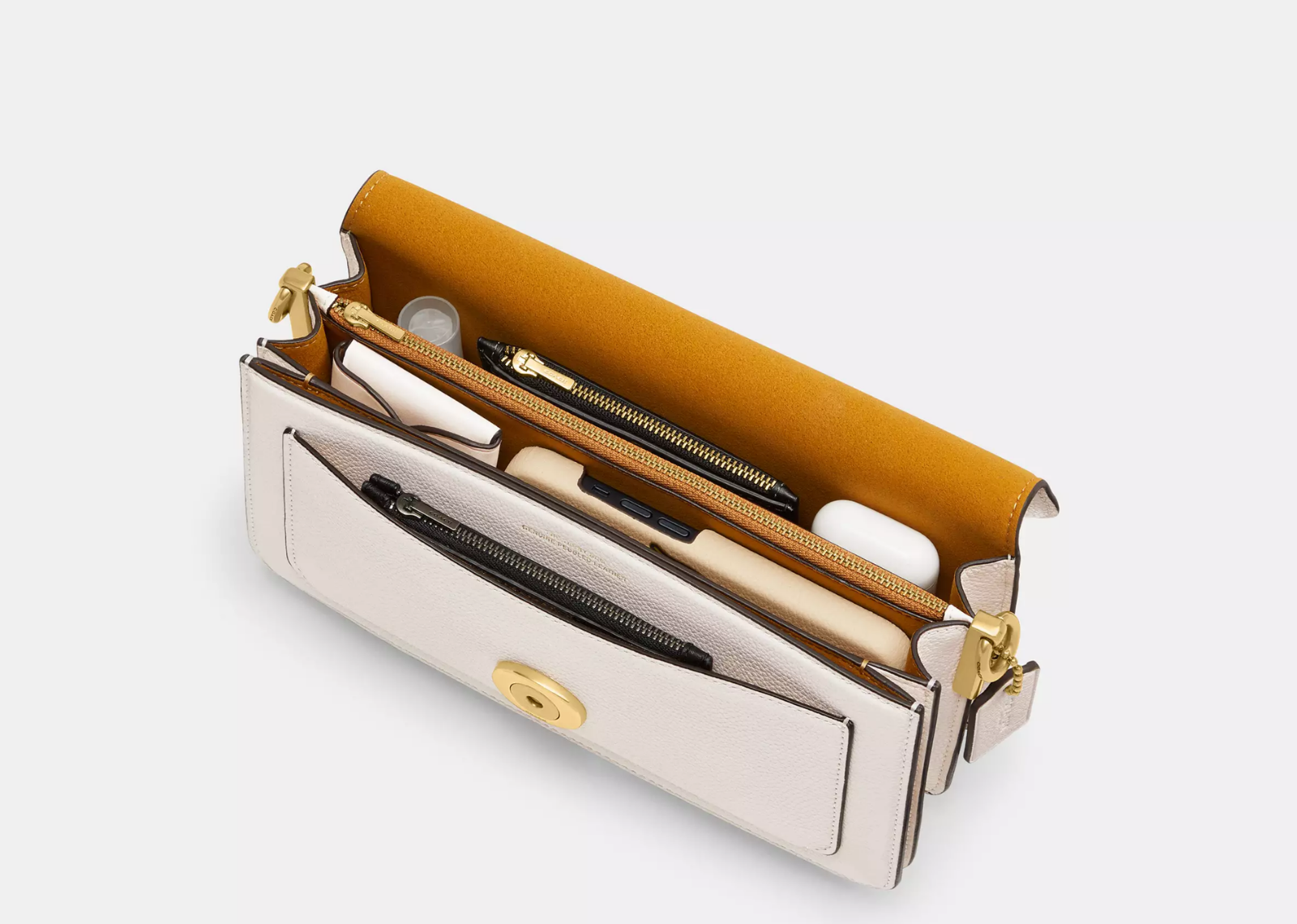 Coach Tabby Shoulder Bag 26 Brass/Chalk 4