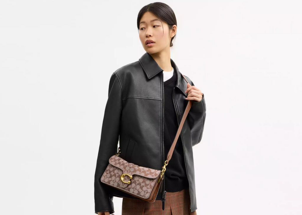 Coach Tabby Shoulder Bag 26 Crystal Signature Jacquard Brass/Mushroom 10