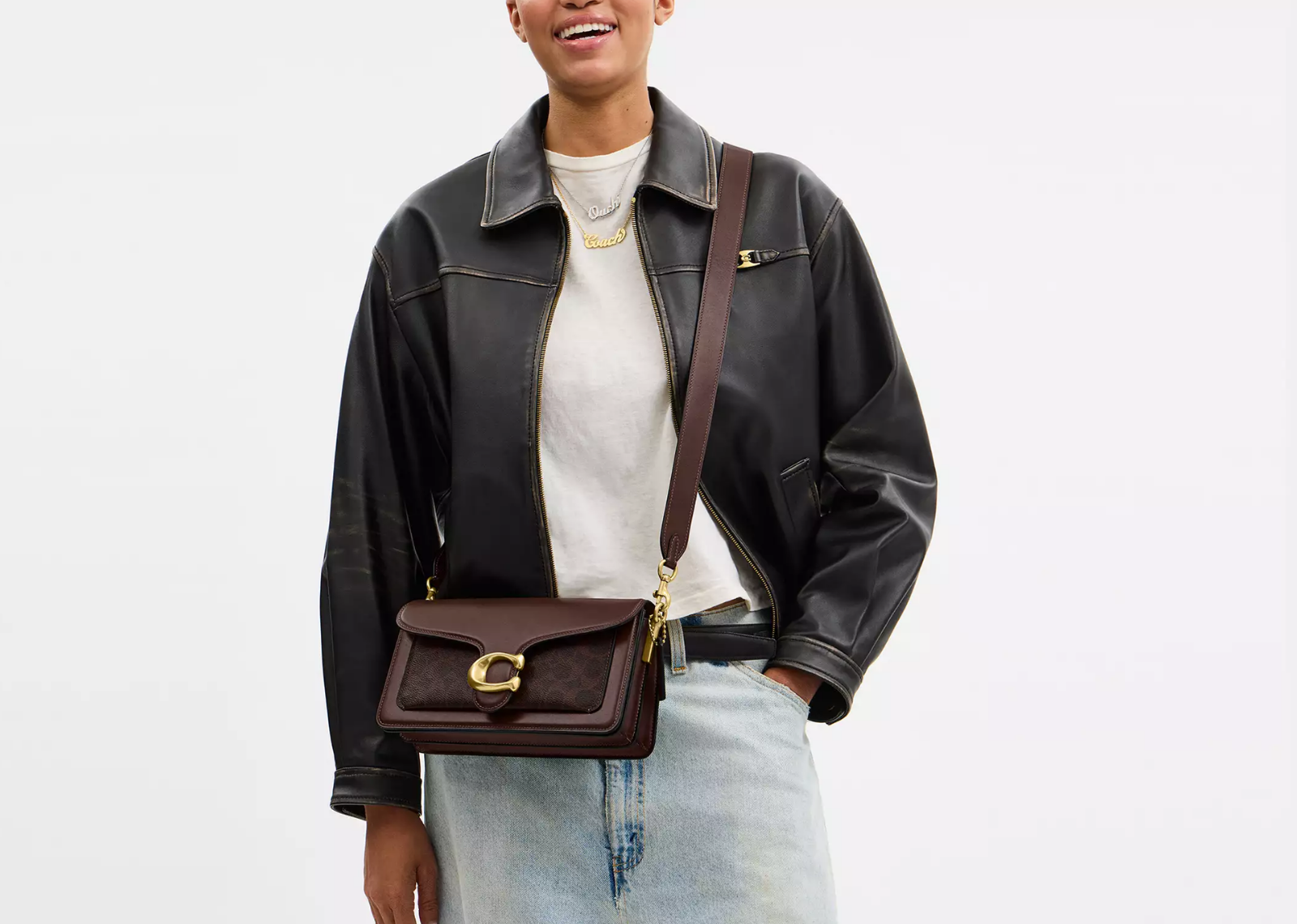 Coach Tabby Shoulder Bag 26 In Signature Canvas Brass/Maple 3