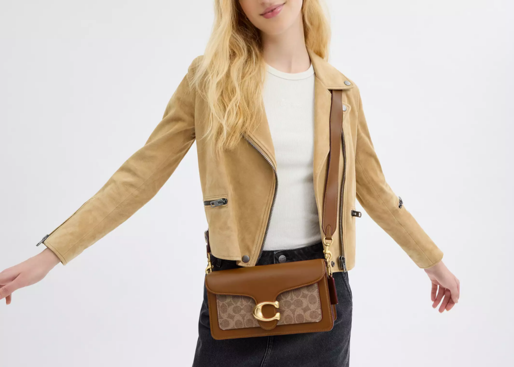 Coach Tabby Shoulder Bag 26 In Signature Canvas Brass/Tan Brown 6