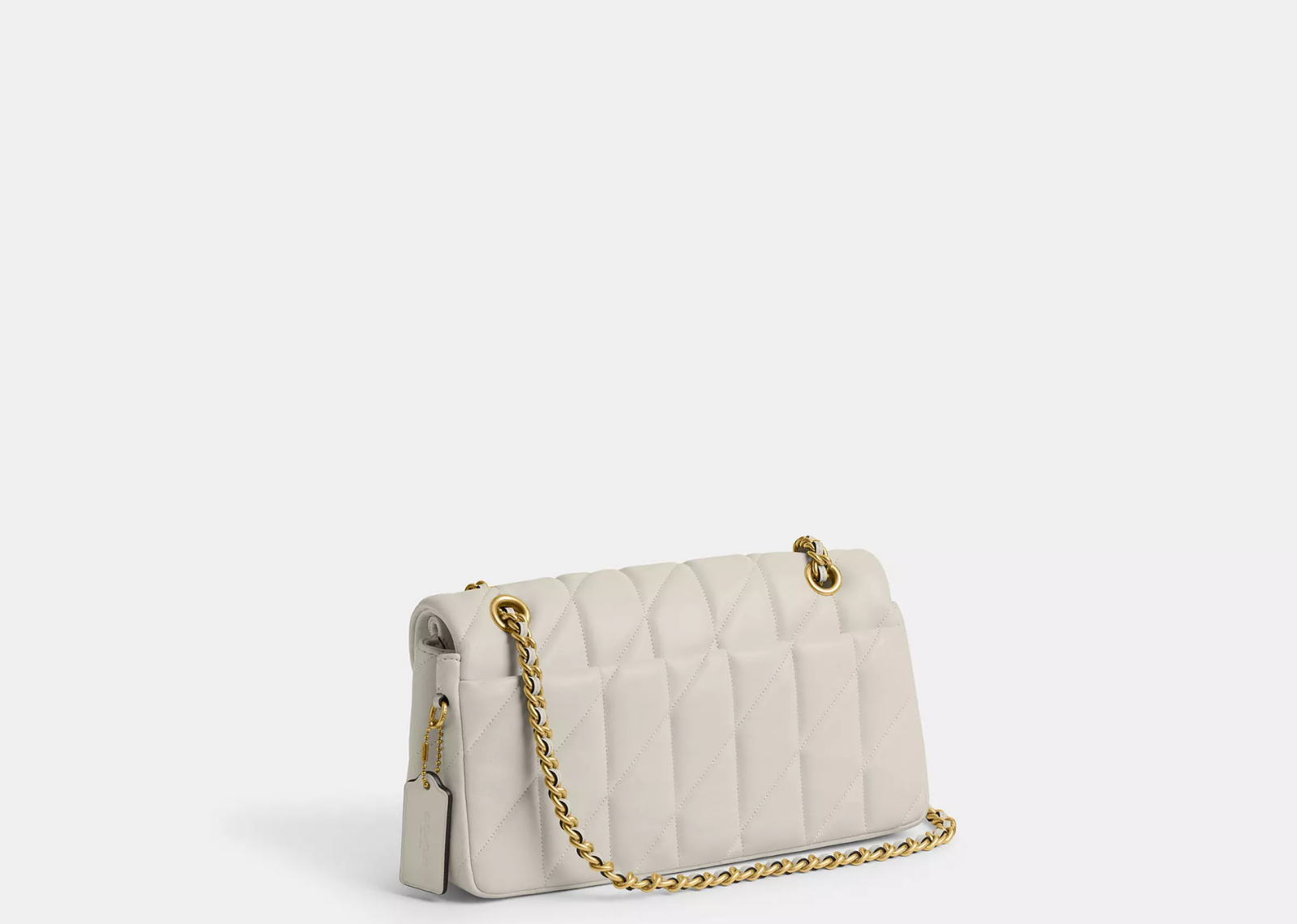 Coach Tabby Shoulder Bag 26 Pillow Quilting Brass/Chalk 2