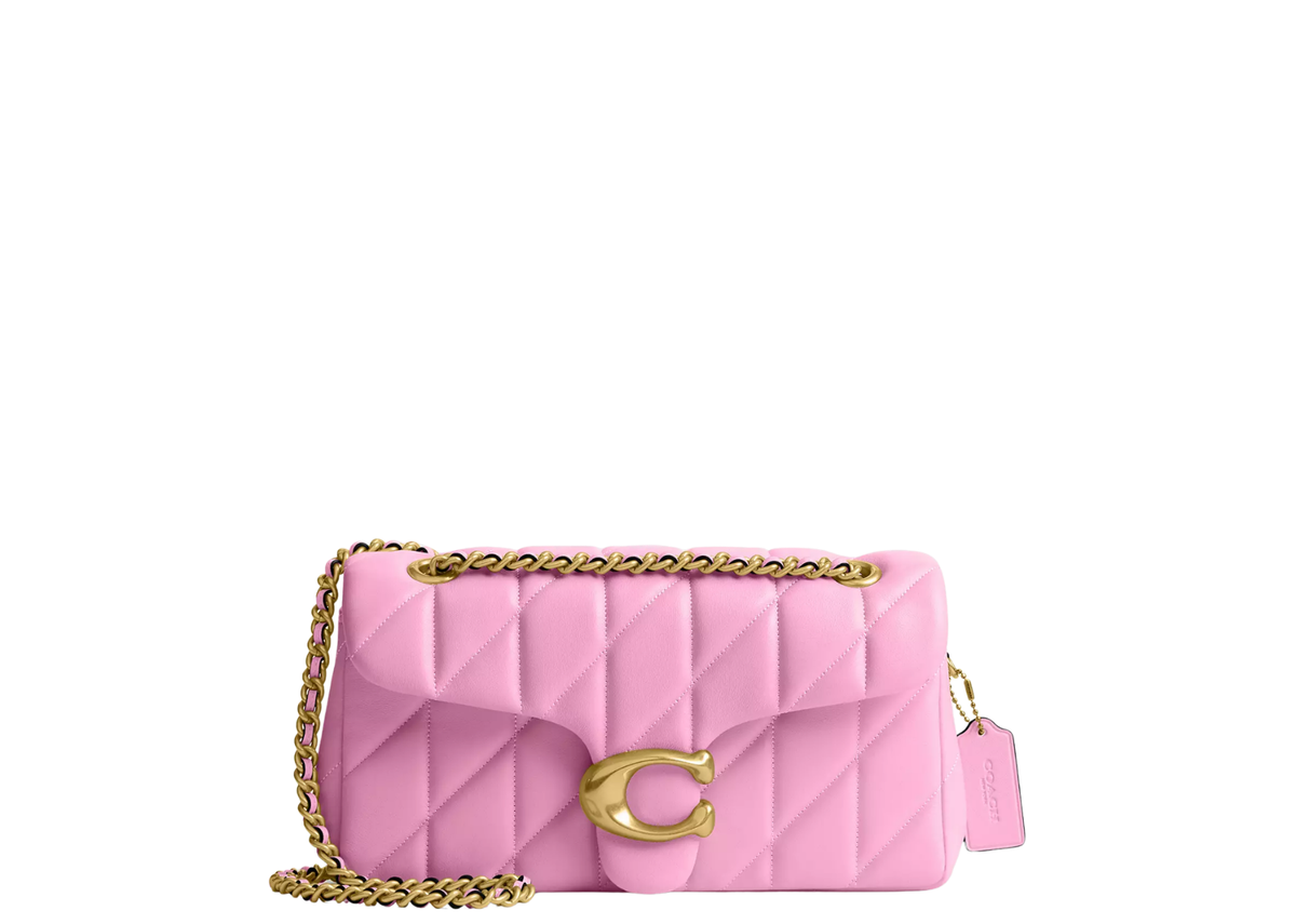 Coach Tabby Shoulder Bag 26 Pillow Quilting Brass/Flower Pink