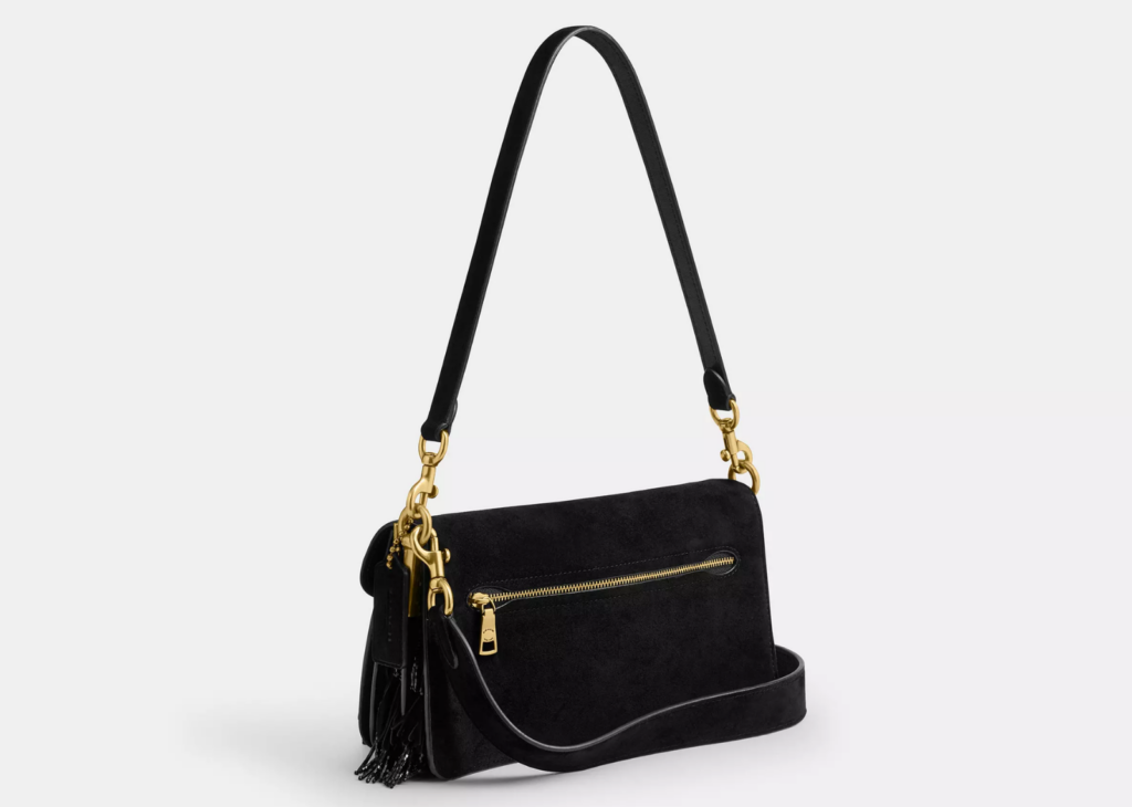 Coach Tabby Shoulder Bag 26 With Crystal Beaded Fringe Brass/Black 5