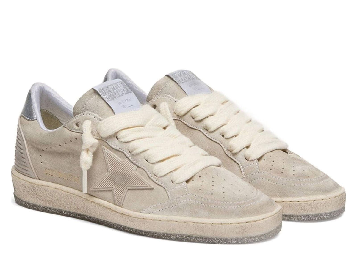 Golden Goose Ball Star Gray Suede Tone-on-Tone Star Silver Heel Tab (W) 2