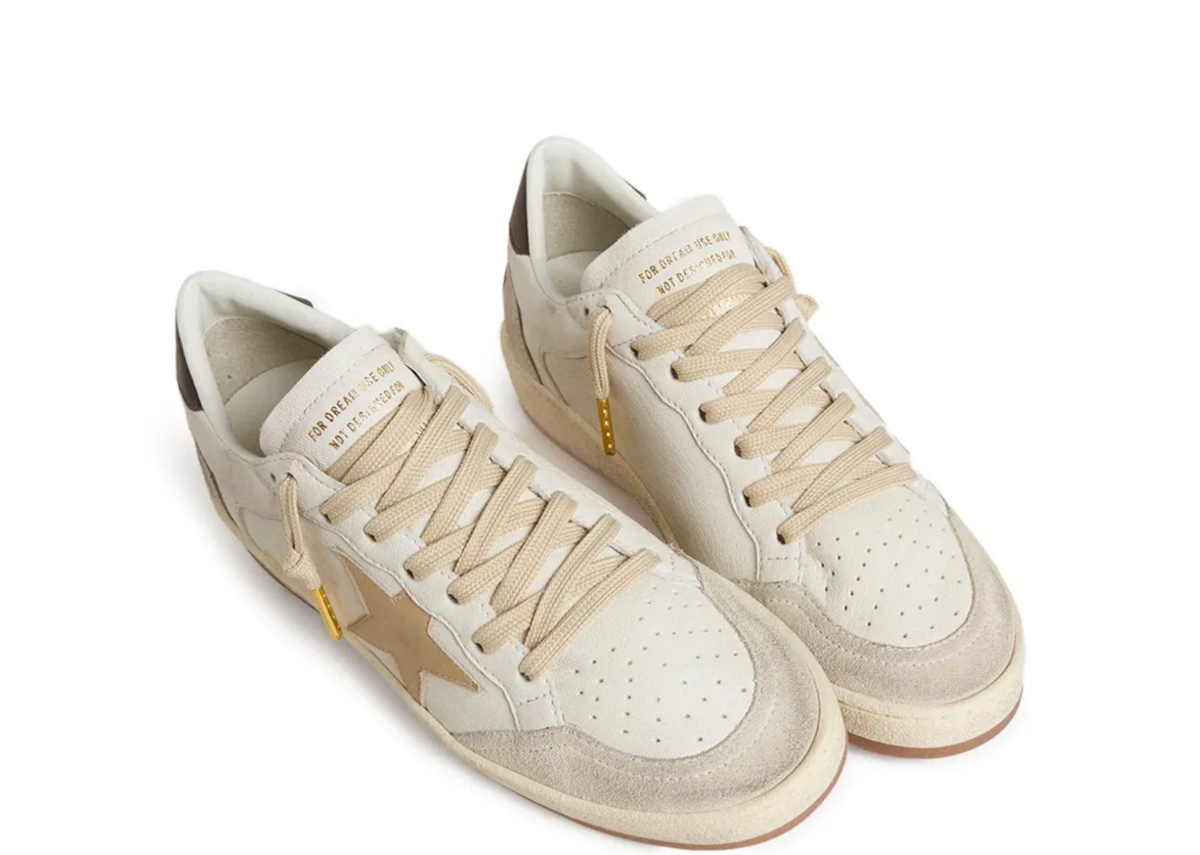 Golden Goose Ball Star LTD Beige Star Black Heel Tab (W) 2