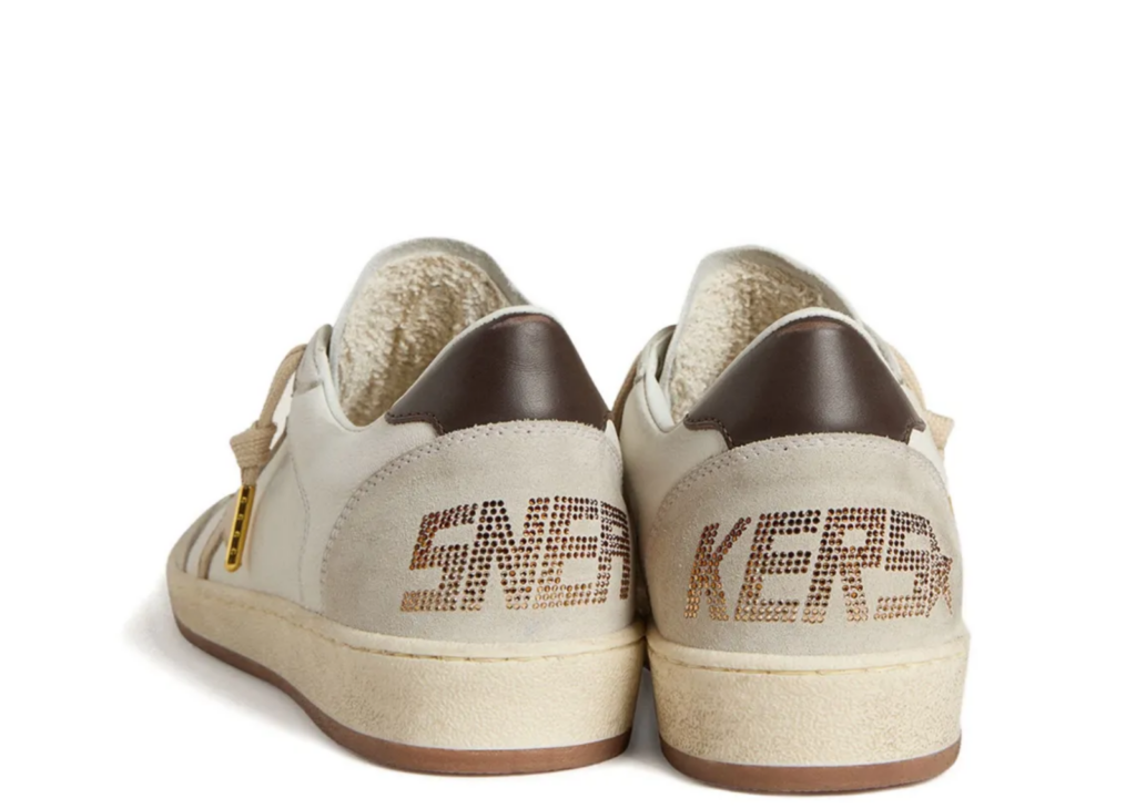 Golden Goose Ball Star LTD Beige Star Black Heel Tab (W) 6