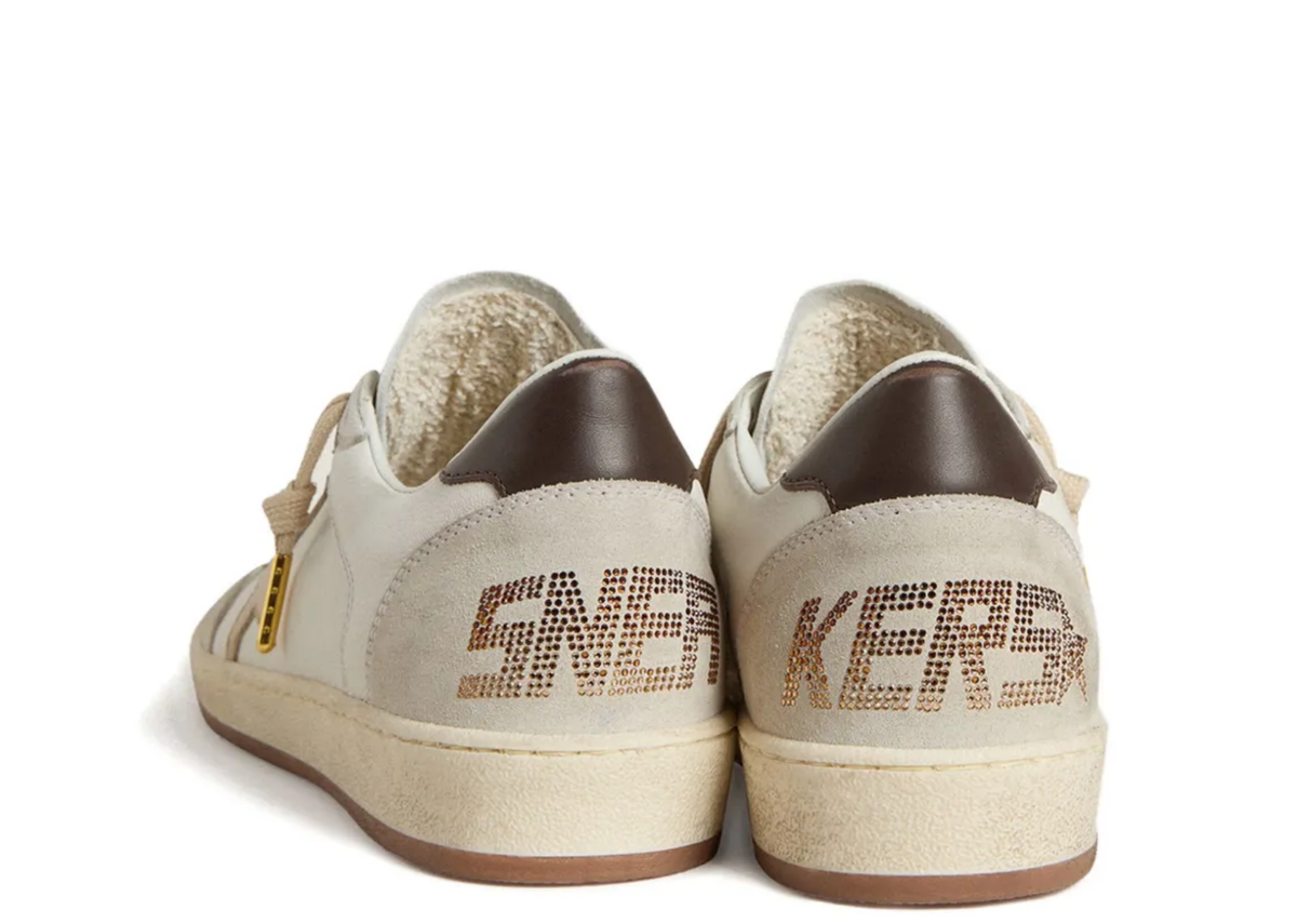 Golden Goose Ball Star LTD Beige Star Black Heel Tab (W) 3