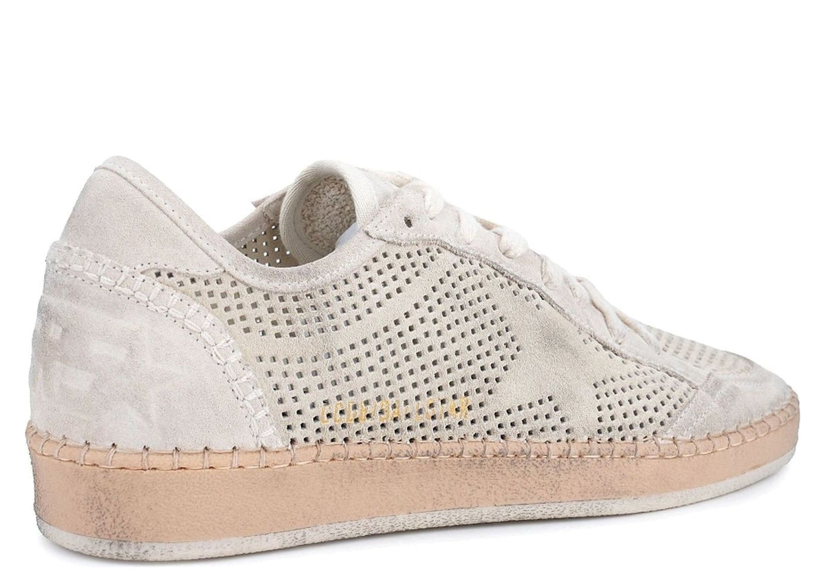 Golden Goose Ball Star Perforated Beige Suede Tone-on-Tone Star 2