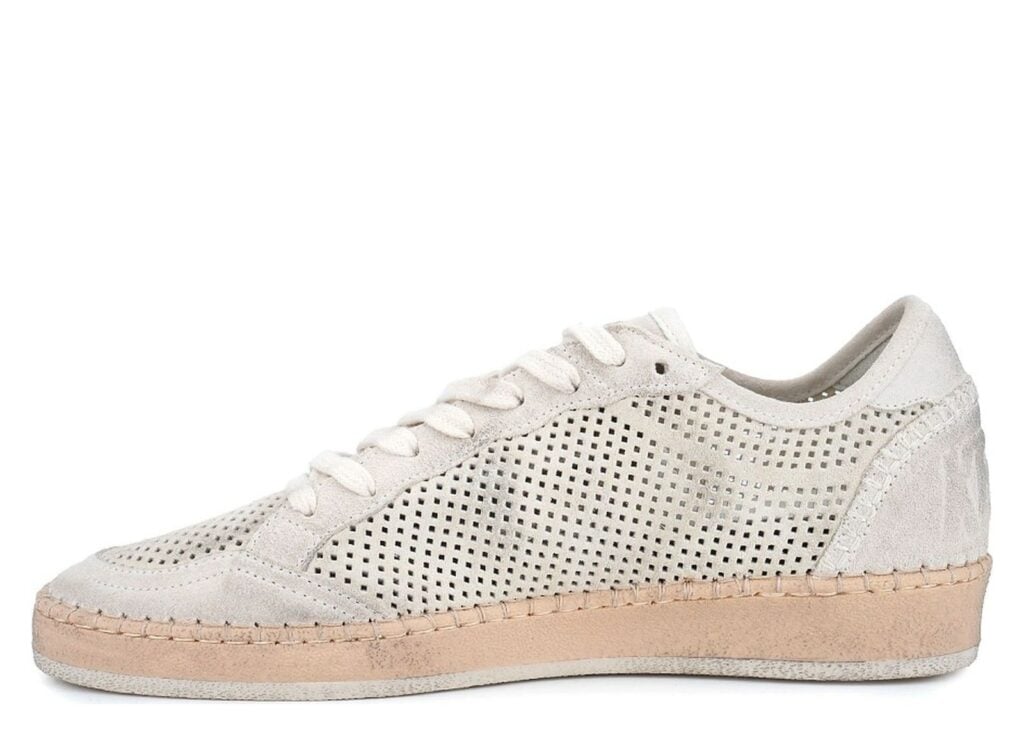 Golden Goose Ball Star Perforated Beige Suede Tone-on-Tone Star 9