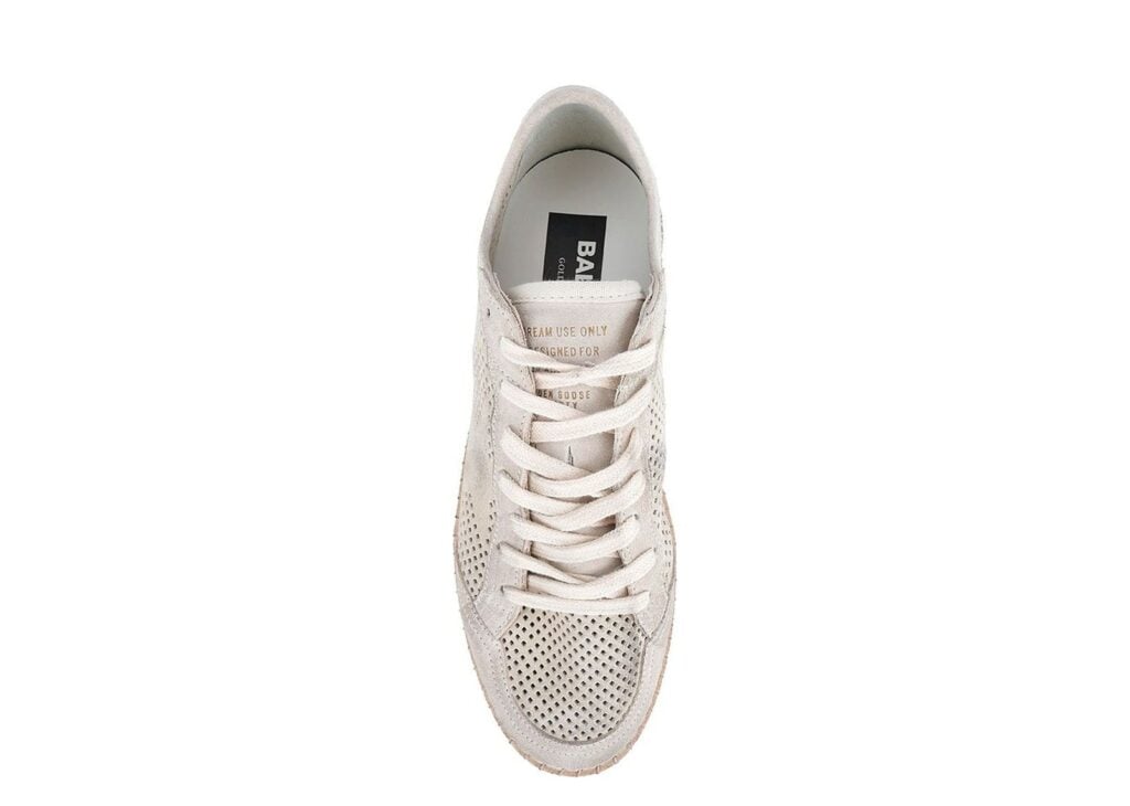 Golden Goose Ball Star Perforated Beige Suede Tone-on-Tone Star 11