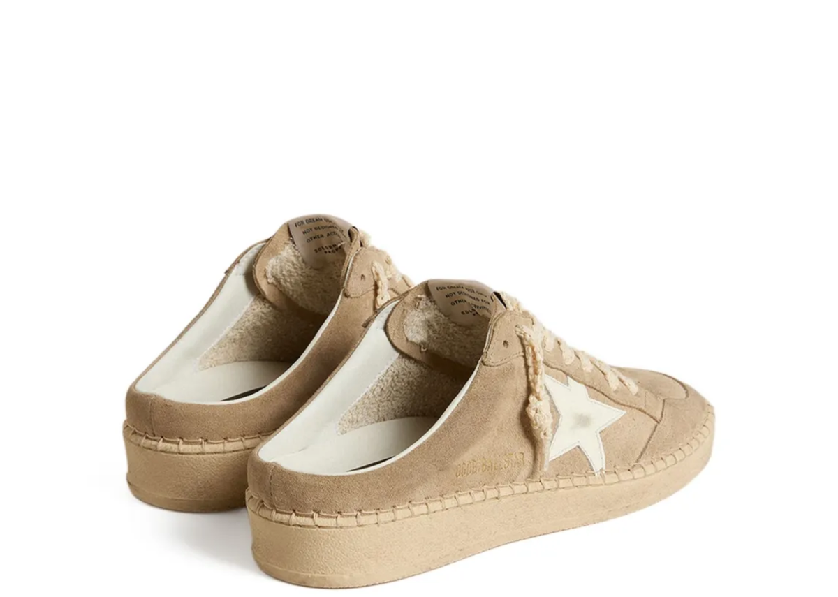 Golden Goose Ball Star Sabot Beige Suede White Leather Star (W) 3