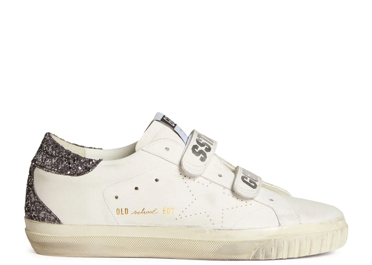 Golden Goose Bio-Based Old School Perforated Star Glitter Heel Tab (W)