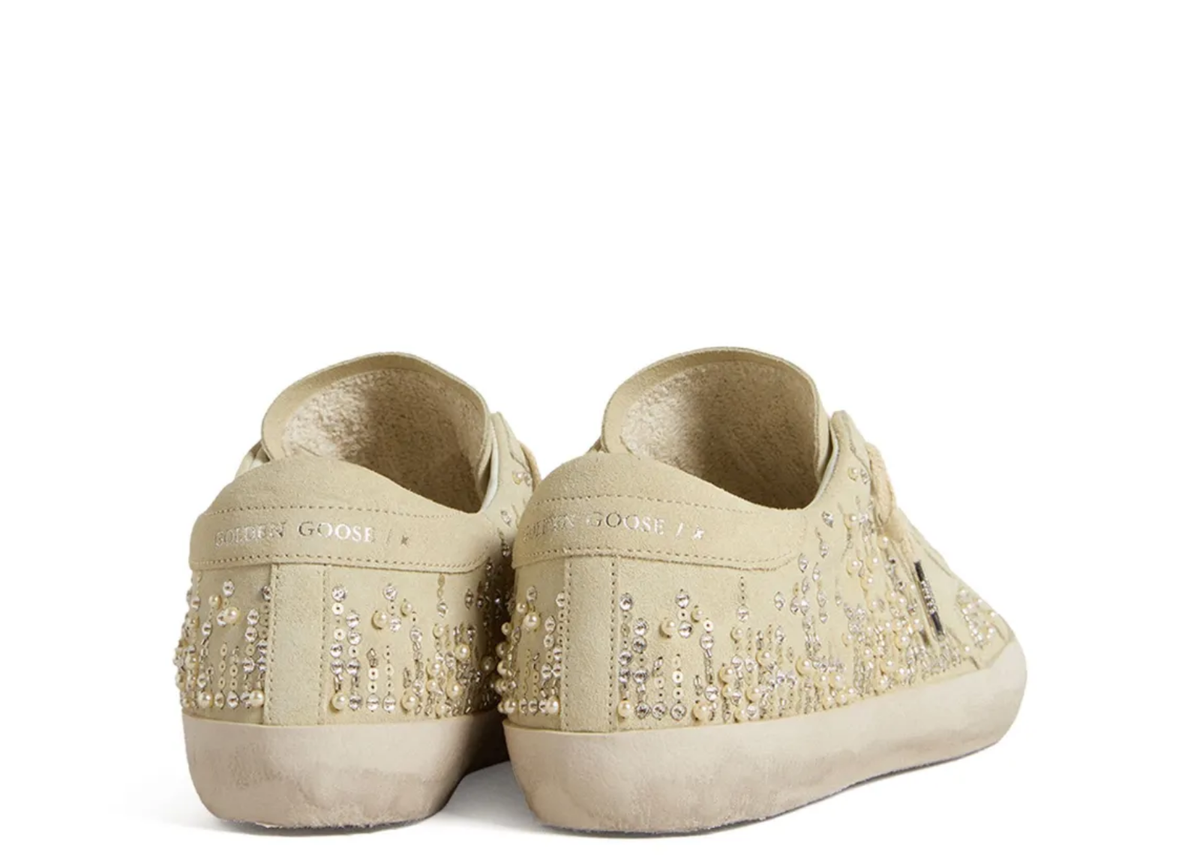 Golden Goose Super-Star Beige Suede Pearls Swarovski Crystals (W) 3