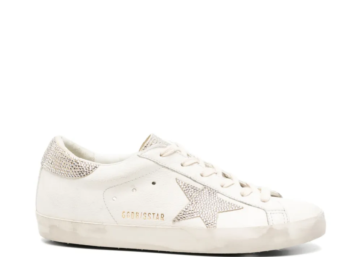 Golden Goose Super-Star Beige Swarovski Crystal Star (W)