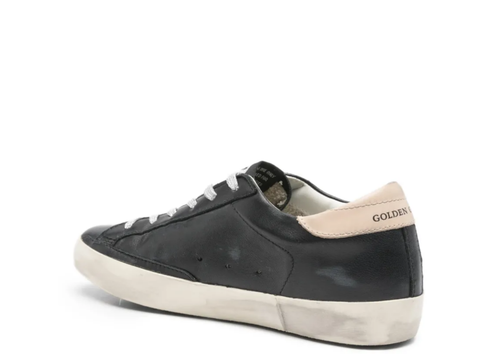 Golden Goose Super-Star Black Nappa Zebra Pony Star Beige Heel Tab (W) 6