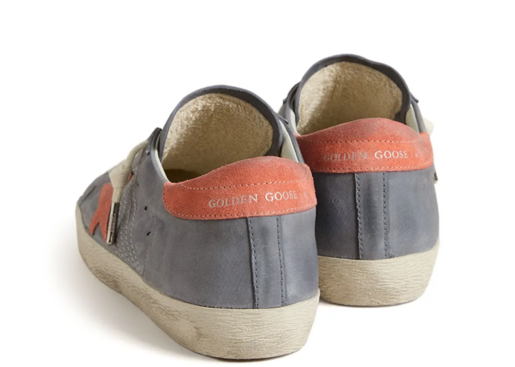 Golden Goose Super-Star Blue Nubuck Pink Suede Star (W) 5