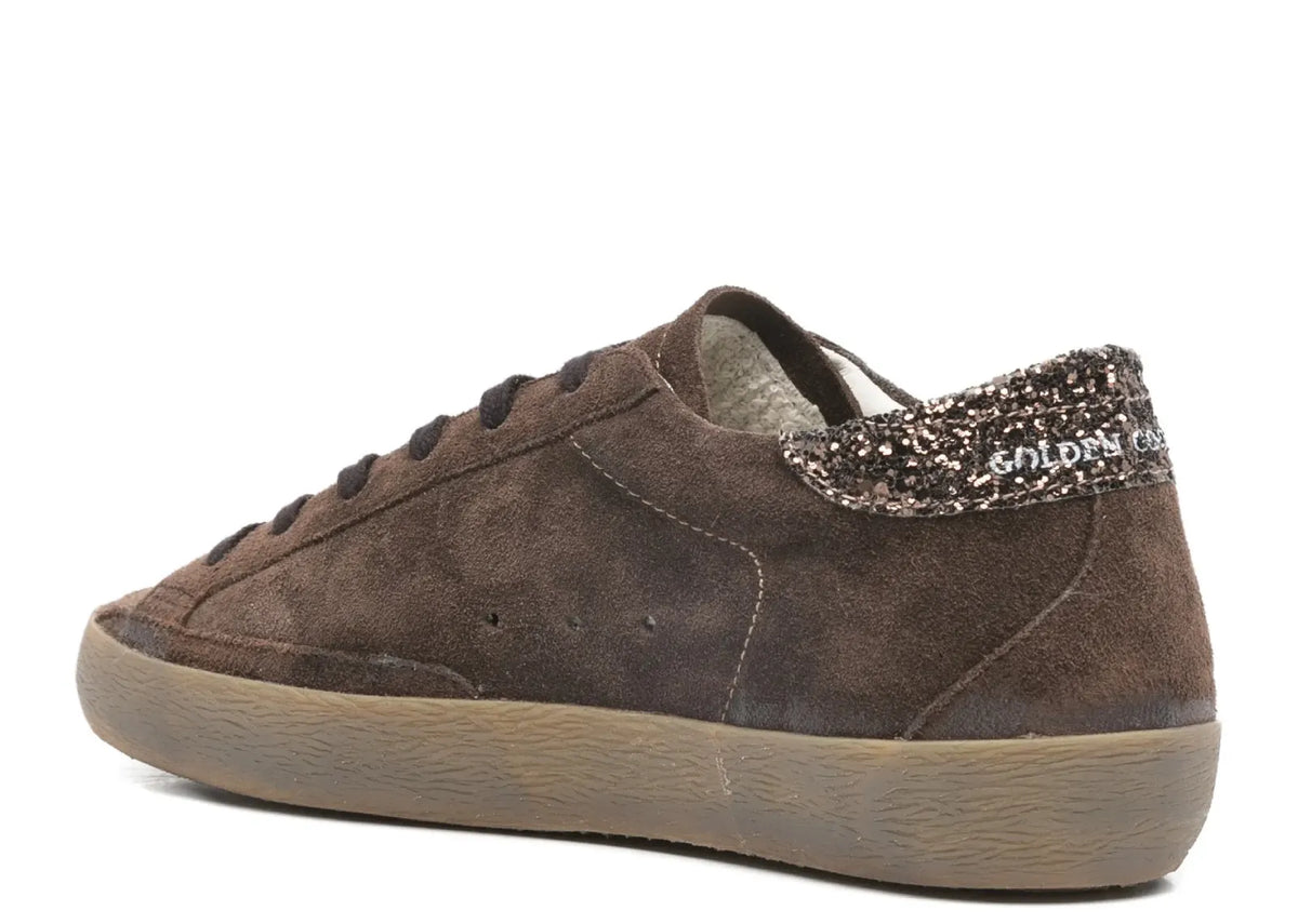 Golden Goose Super-Star Brown Suede Glitter Star (W) 3