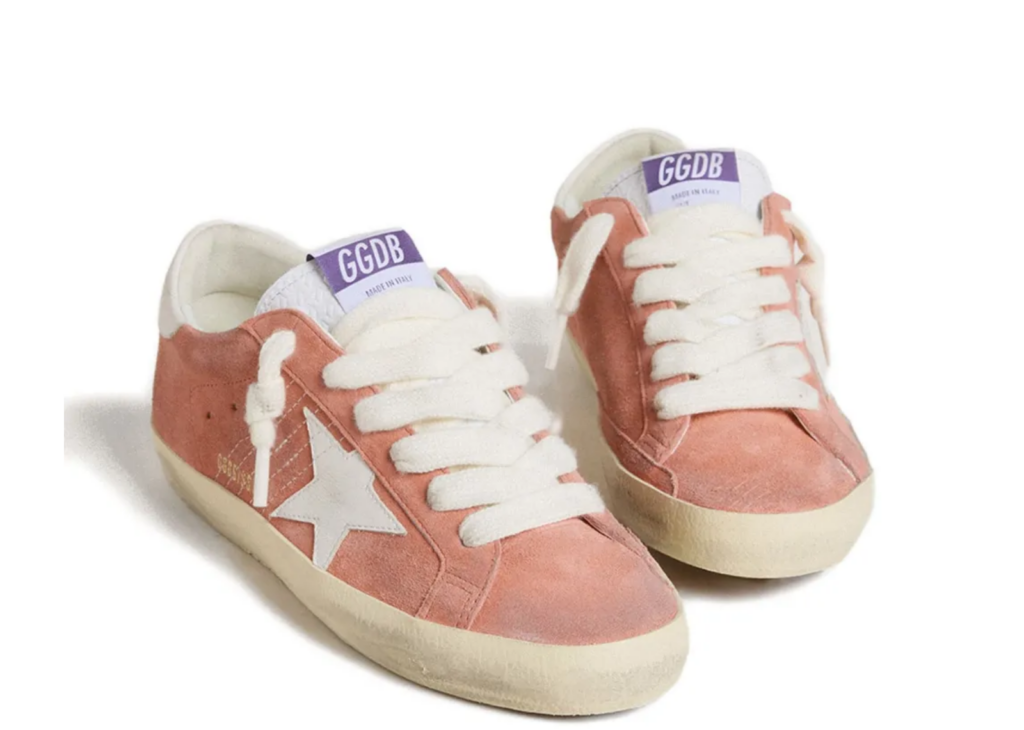 Golden Goose Super-Star Coral Suede White Leather Star (W) 5