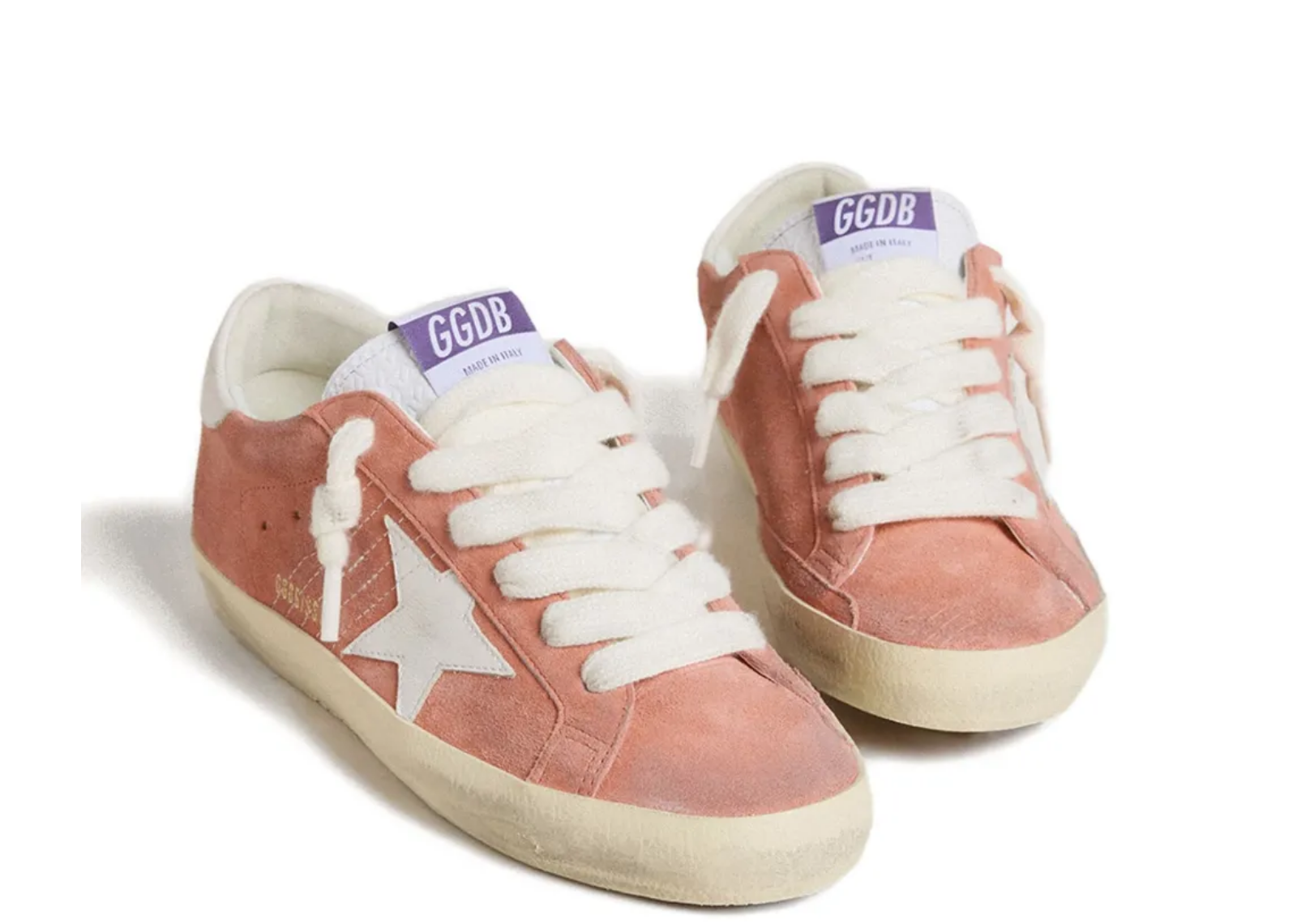 Golden Goose Super-Star Coral Suede White Leather Star (W) 2