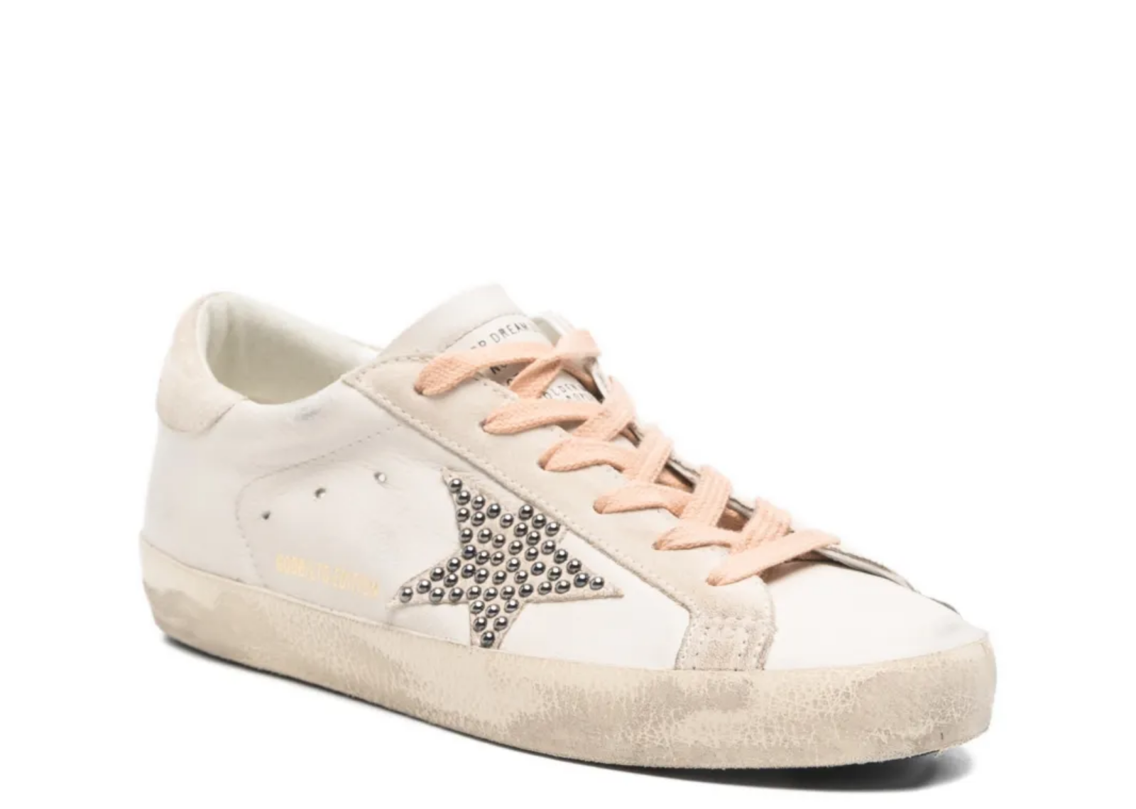 Golden Goose Super-Star LTD Beige Suede Star Swarovski Studs (W) 2