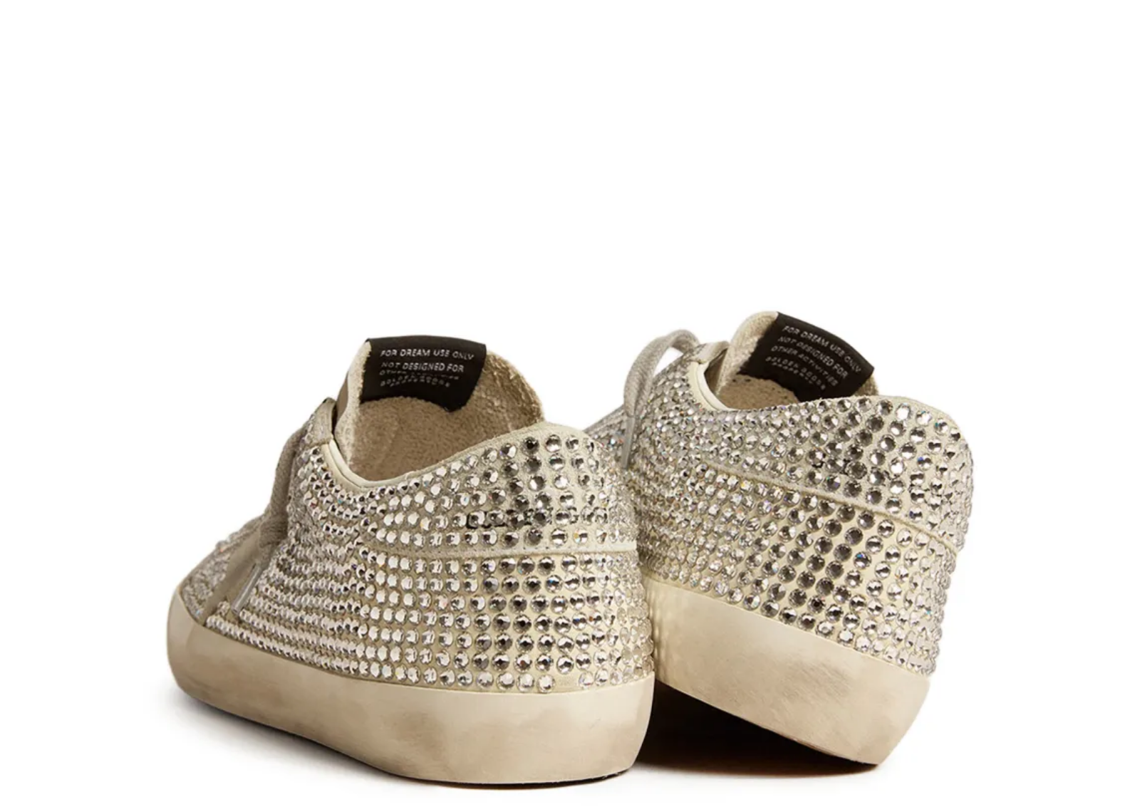 Golden Goose Super-Star Nubuck Ice Gray Suede Star Swarovski Crystals (W) 3