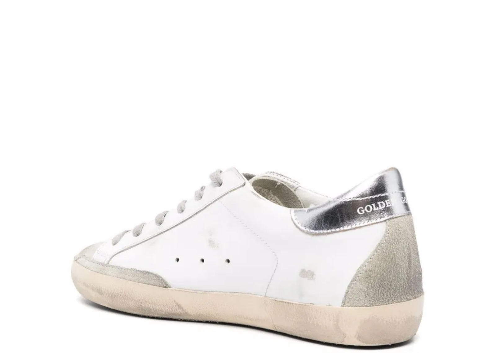 Golden Goose Super-Star Pink Leather Star Silver Heel Tab (W) 3