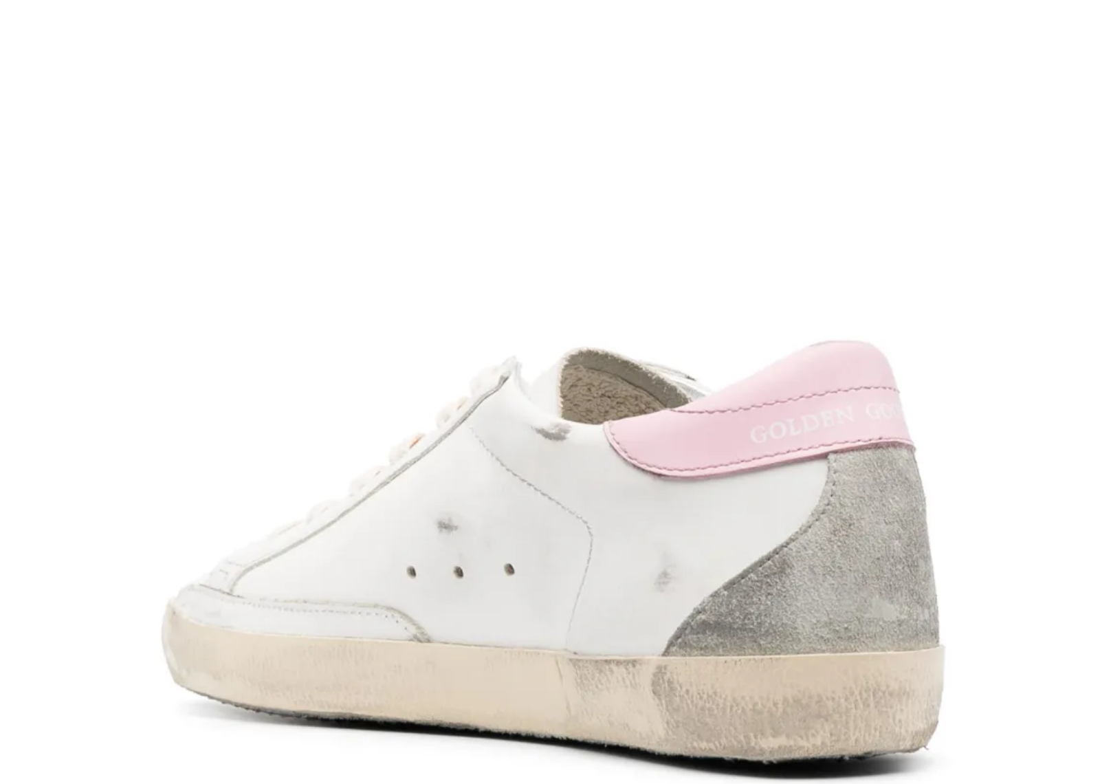 Golden Goose Super-Star Silver Leather Star Pink Heel Tab (W) 3