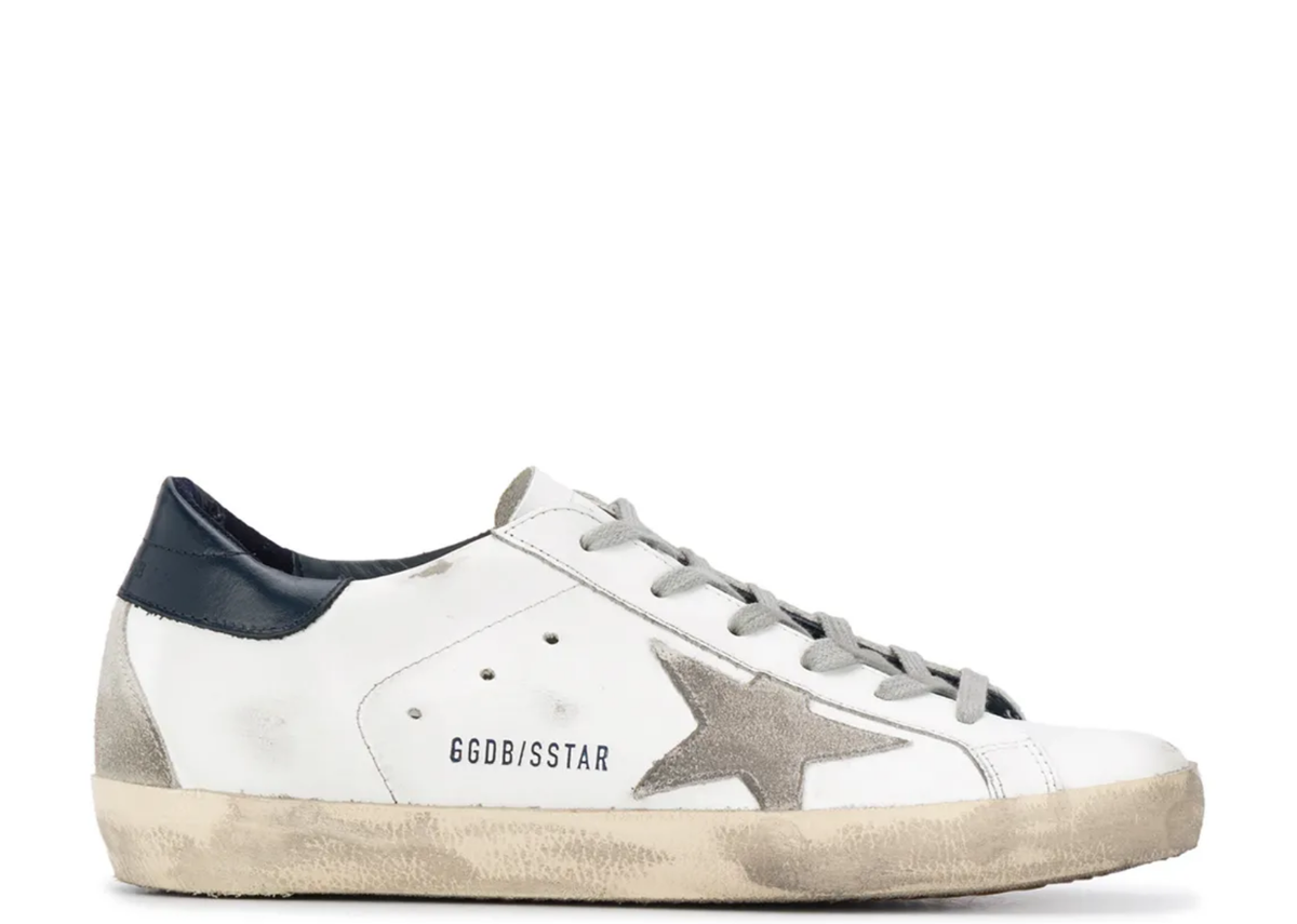 Golden Goose Super-Star Suede Star Blue Heel Tab (W)