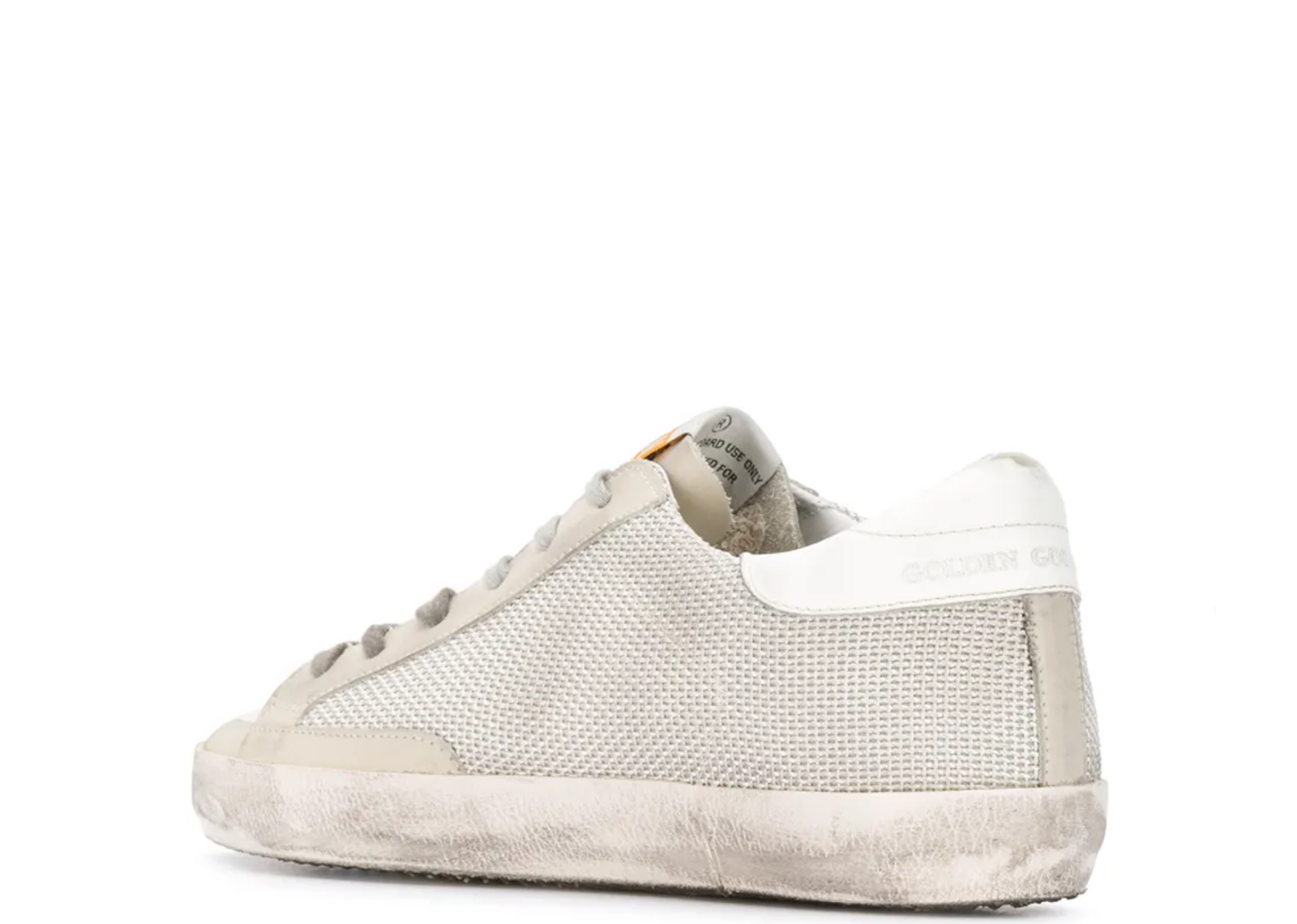 Golden Goose Super-Star White Leather Black Star Ice Gray Heel Tab (W) 3