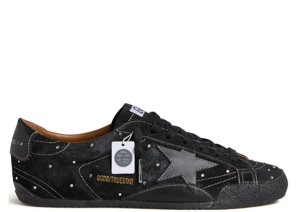 Golden Goose True-Star Black Suede Swarovski Crystal Black Star Heel (W) 4