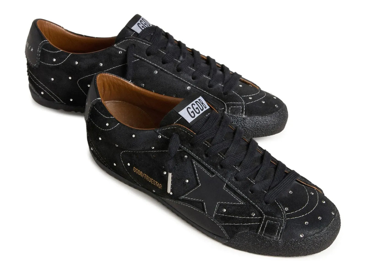 Golden Goose True-Star Black Suede Swarovski Crystal Black Star Heel (W) 2