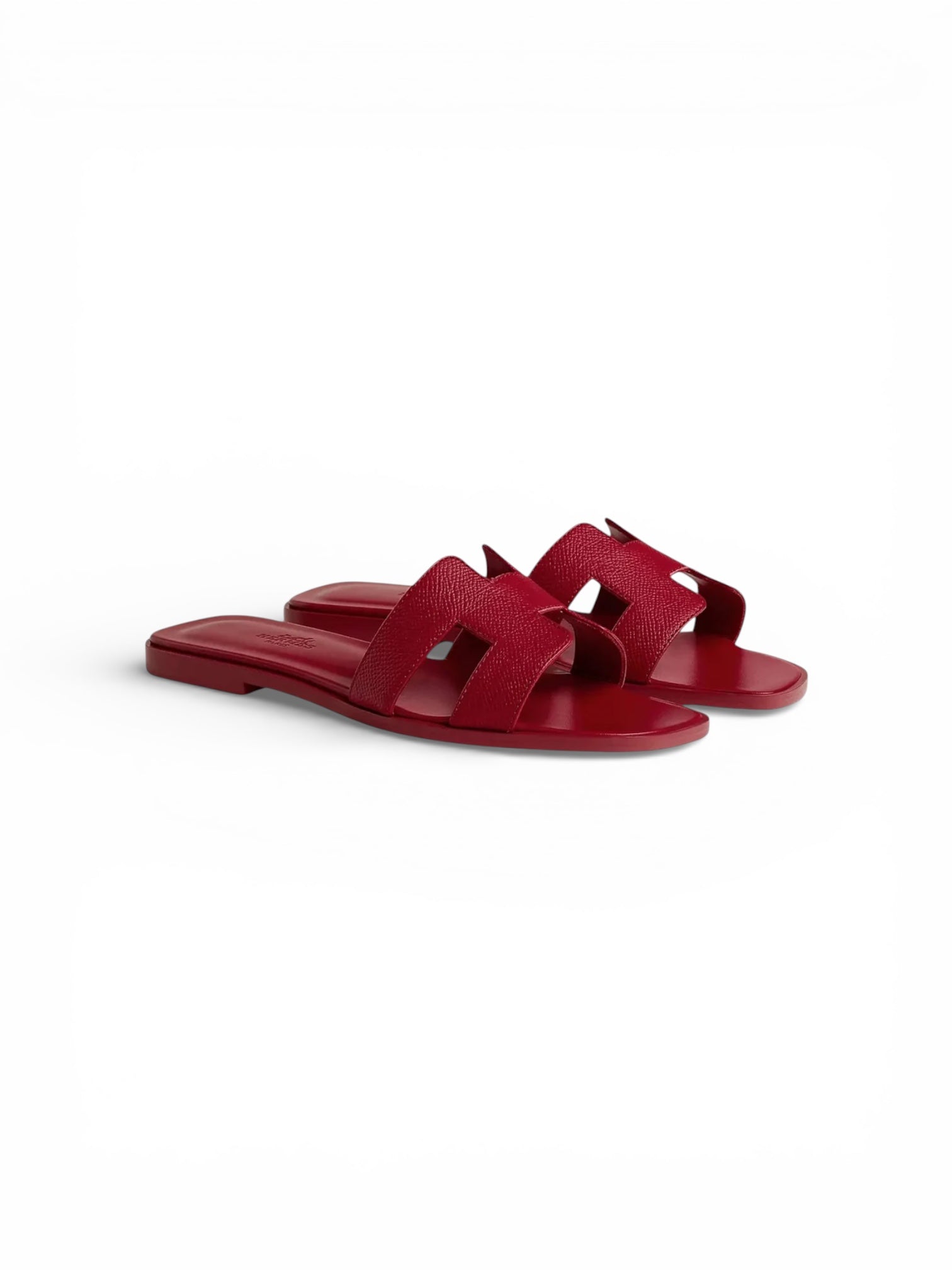 Sandalias Oran de Hermès en piel de becerro Rose Framboise