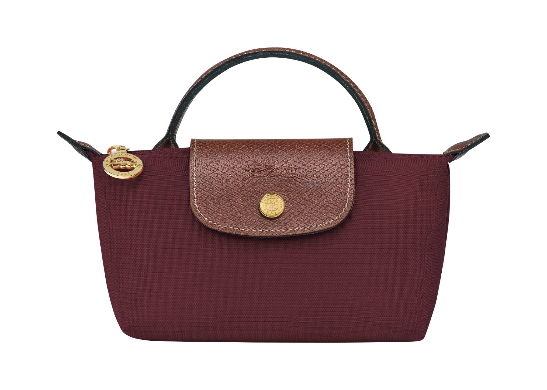 Longchamp Le Pliage Original Pouch With Handle 'Burgundy' denemezapt.myshopify.com Zaptila