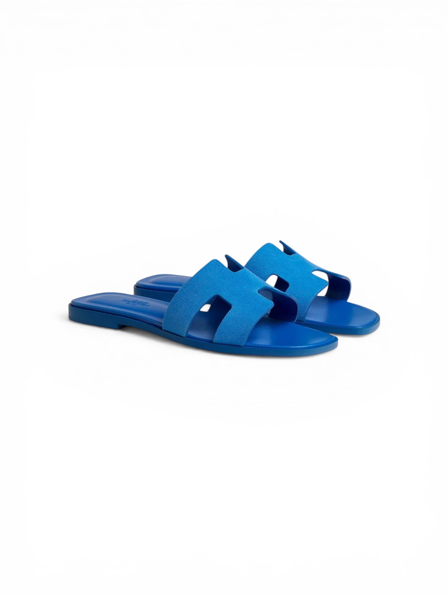 Hermès Oran Sandal Piel de Cabra Azul Pacífico