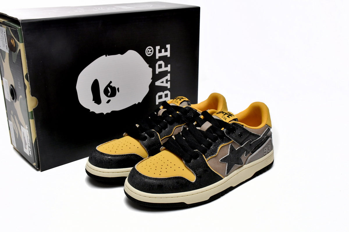Bape SK8 Sta Low Make 'Black and Yellow' denemezapt.myshopify.com Zaptila