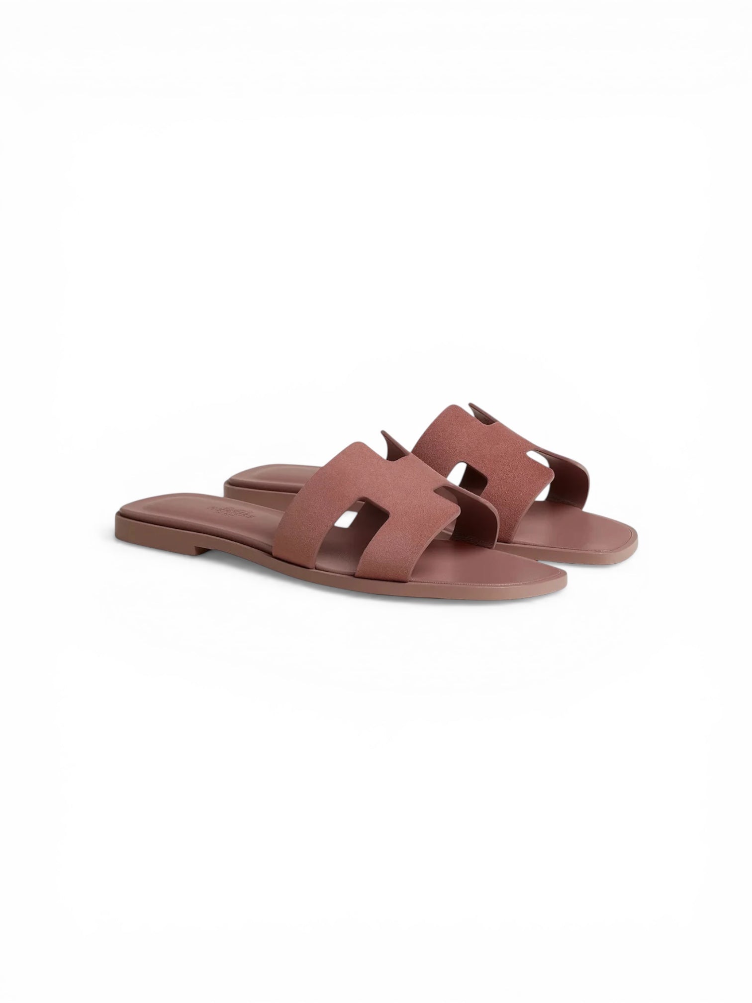 Sandalia Hermès Oran Piel de cabra Rosa Antique