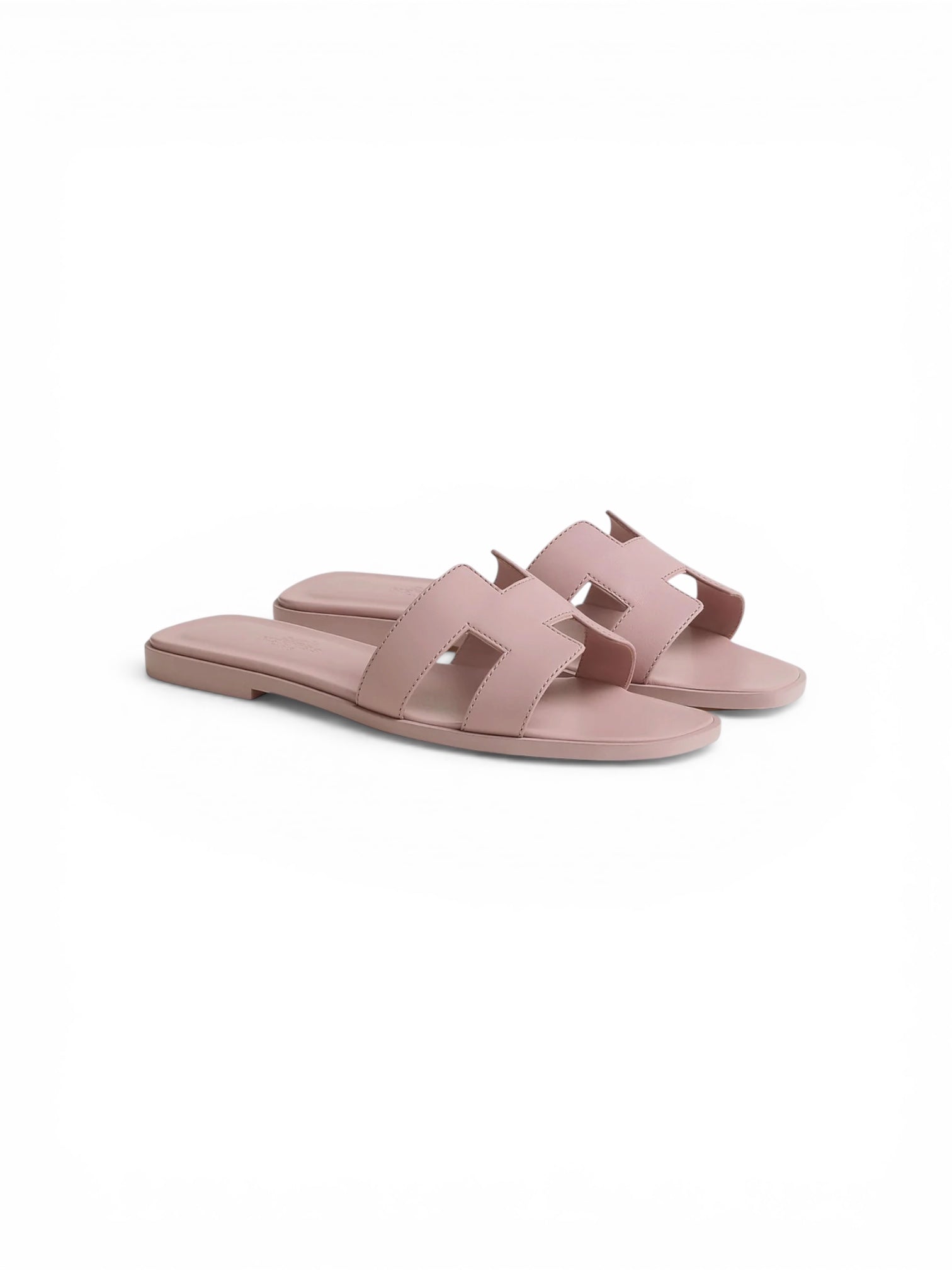 Sandalia Hermès Oran Piel de becerro Rosa Cancan