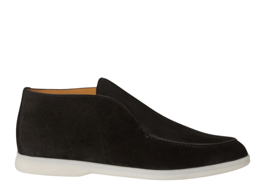Loro Piana Open Walk Ankle Boot Suede Black 4