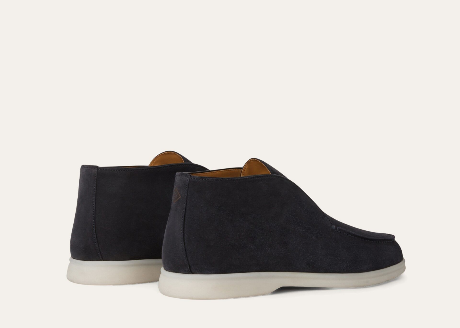 Loro Piana Open Walk Ankle Boot Suede Blue Navy 3